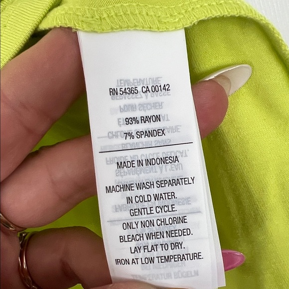 Nygard Women's Lime Green Long Sleeve Crewneck Tee - Picture 3 of 5